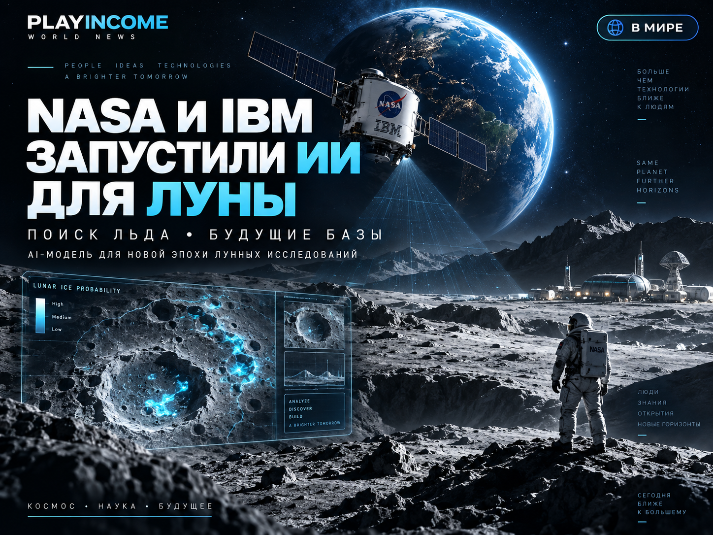 NASA и IBM запустили ИИ для Луны: он поможет искать лёд и готовить будущие лунные базы